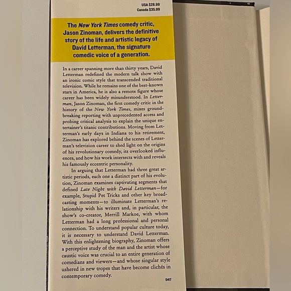 Letterman: The Last Giant of Late Night by Jason Zinoman - Picture 2 of 7